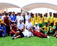 بمناسبة اليوم العالمي للعمال بروة تنظم بطولة كرة قدم للاحتفال مع عُمّال مشروعها (مرافق الخور الرياضية) ضمن حملة (مُقدّرين)