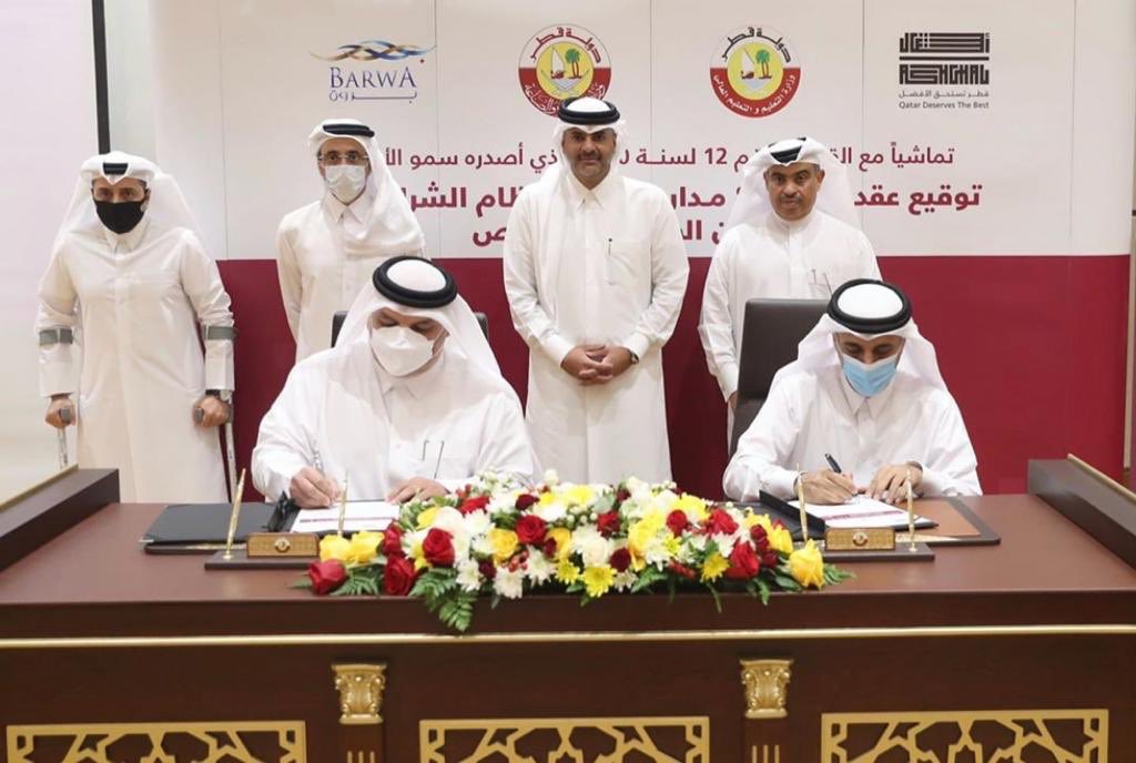 Barwa Real Estate signs an agreement to establish and develop eight schools with “Ashghal” and the Ministry of Education and Higher Education